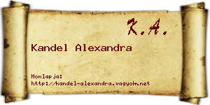 Kandel Alexandra névjegykártya